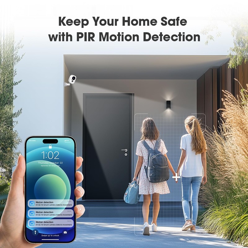 Outdoor Wireless 3MP Battery for Home Surveillance Outdoor Cameras 24/7 Recor... gallery