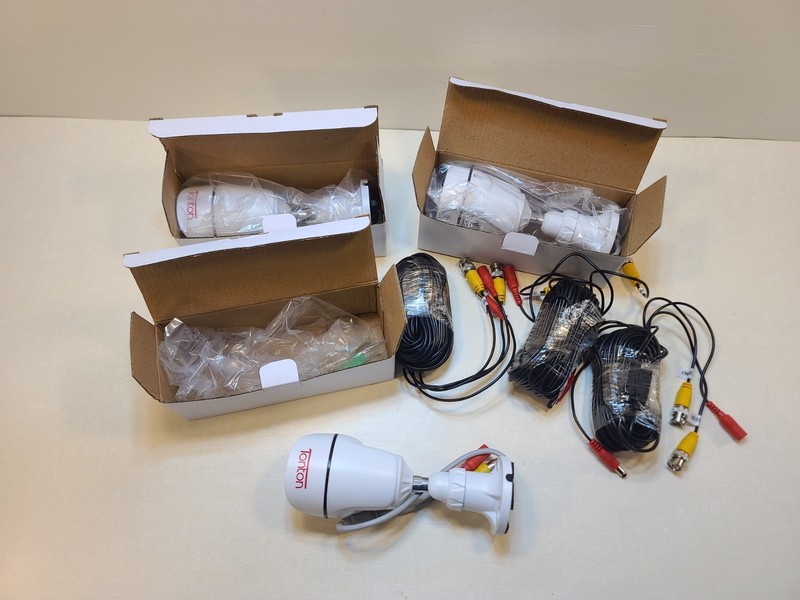Tonton Full HD 1080P Security AHD Bullet Camera With Accessory Chords Lot Of 3 gallery