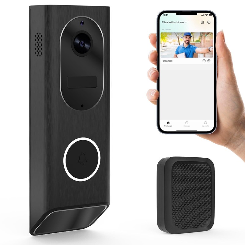 Smart Video Doorbell Camera (2.4G Wi-Fi) Night Vision Industry Leading HD Camera
