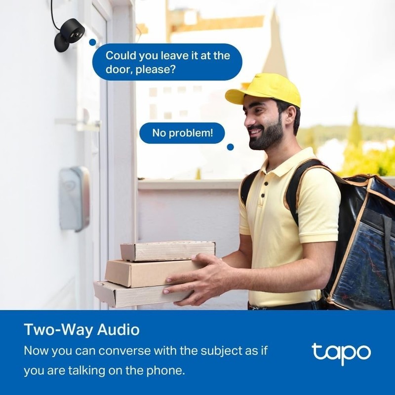 Tapo C104 Indoor/Outdoor Security Camera Black Wired Cry Detection Night Vision gallery
