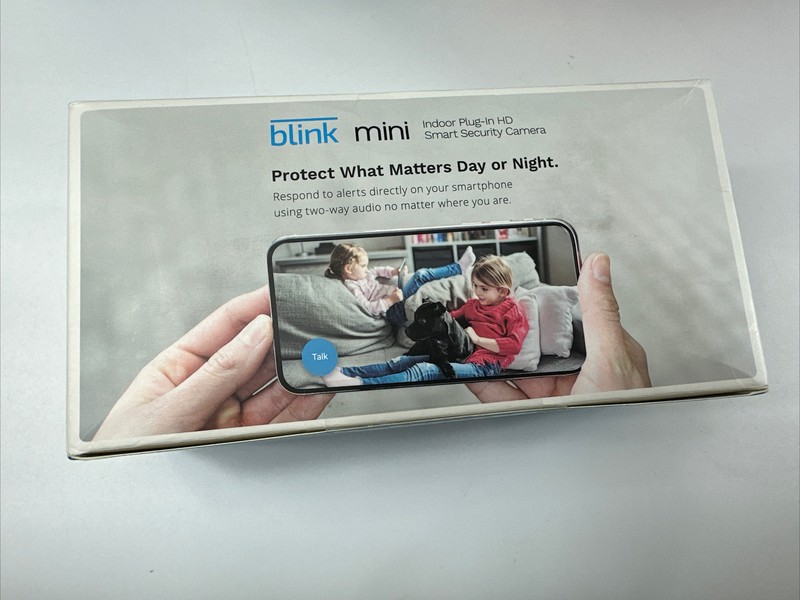 Blink Mini Indoor 1080p Wi-Fi Home Security Camera 2-Pack White Two Way Audio HD gallery