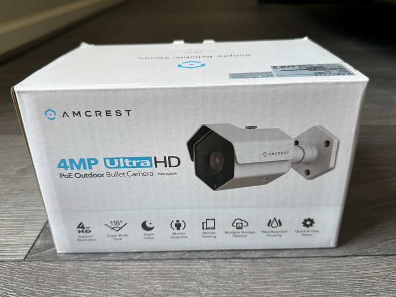 Amcrest 4MP PoE Outdoor Bullet Security IP Camera White NEW IP4M-1026EW