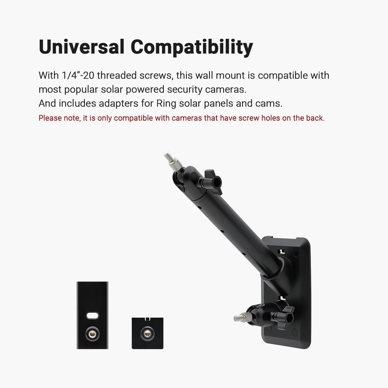 2in1 Wall Mount For Outdoor Security Cameras And Solar Panels Universally Compat gallery