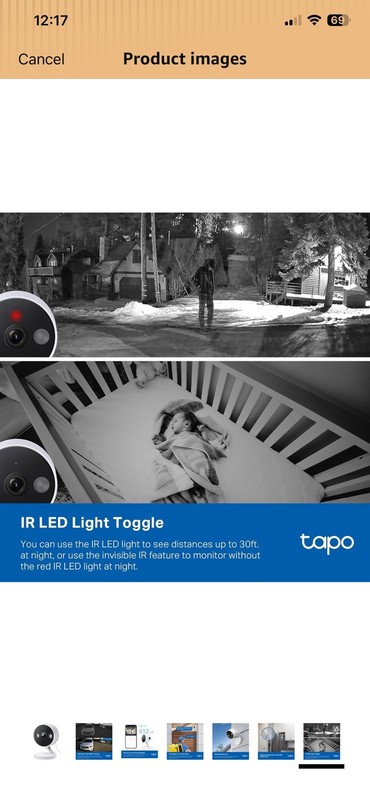 TP-Link Tapo 2K QHD Indoor Outdoor Home Security WiFi Camera C120 New SEALED gallery