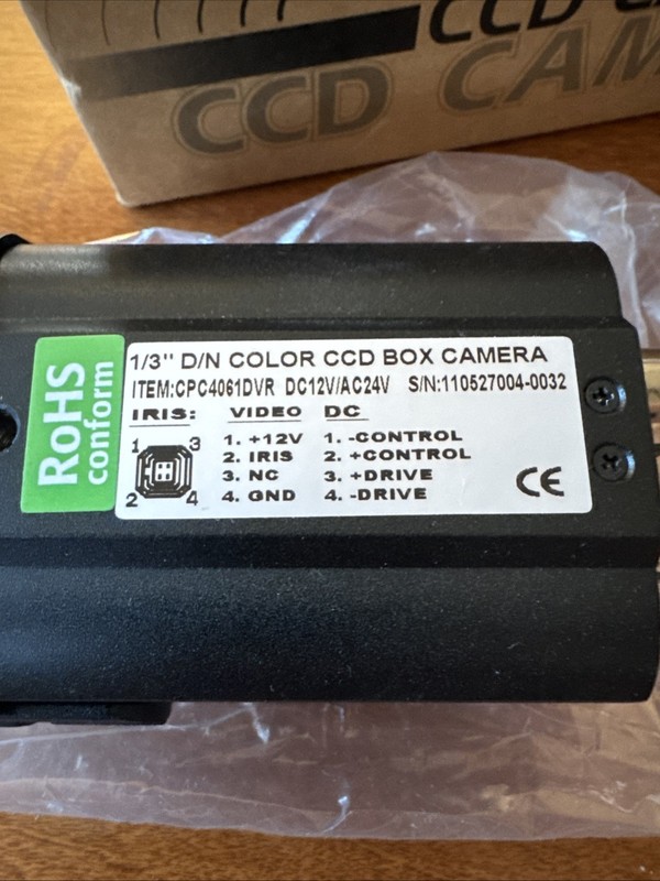 1/3” D/N Color CCD Box Camera CPC4061DVR Open Box Unused gallery