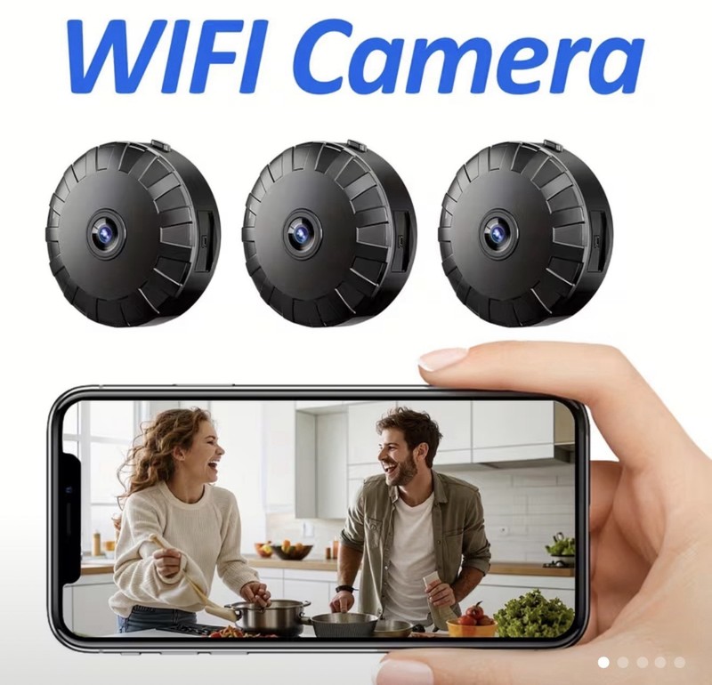 Compact Magnetic Camera, 480P Resolution, 2.4Ghz Wifi Connectivity