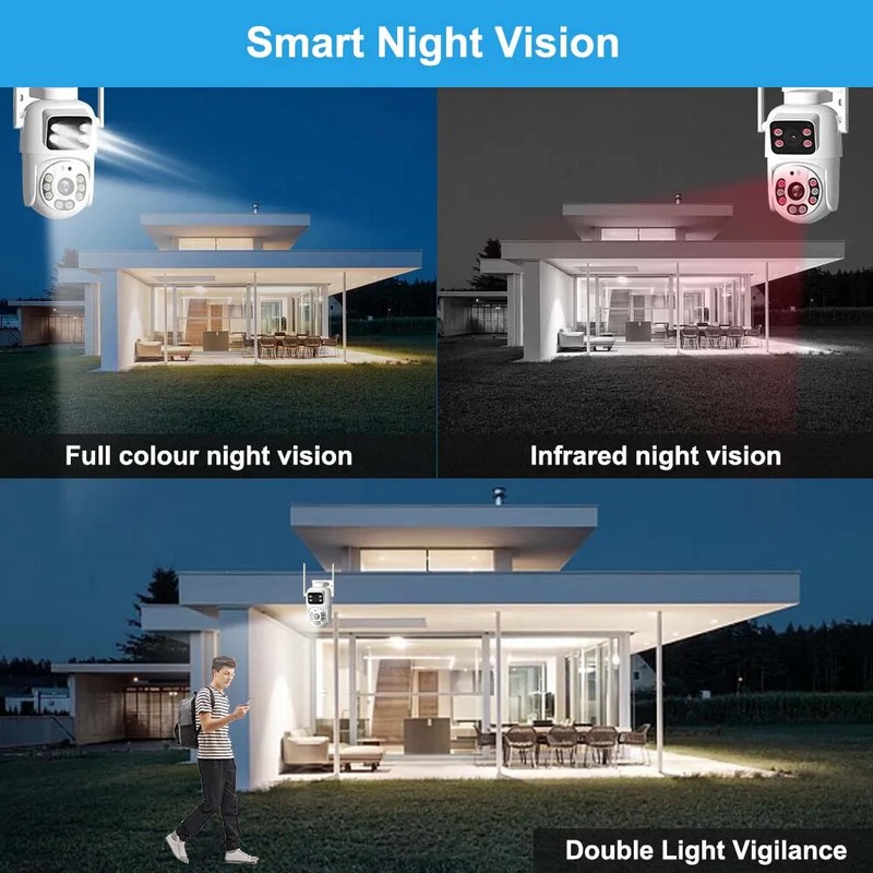 5K 10MP Camera Dual Screen WIFI Motion Detection Outdoor CCTV PTZ Surveillance gallery