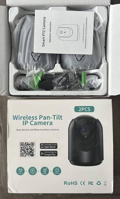 Smart PTZ – Pan-Tilt IP Camera Full HD, Motion Detection,Wirelss Network 2 Pack