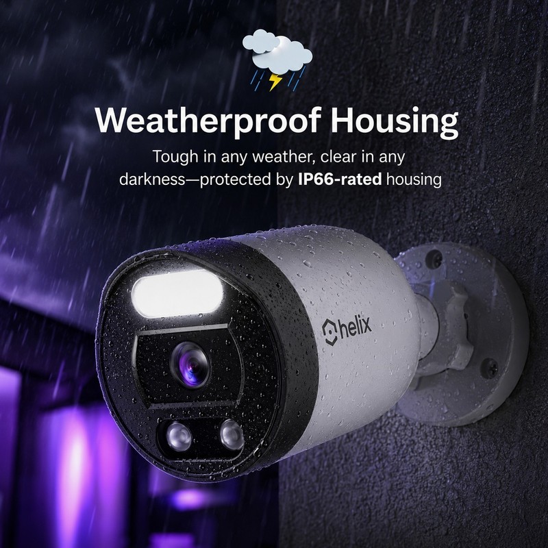 Helix 2PK 5MP PoE IP Bullet Security Cameras Human Detect 2-Way Audio Night NDAA gallery