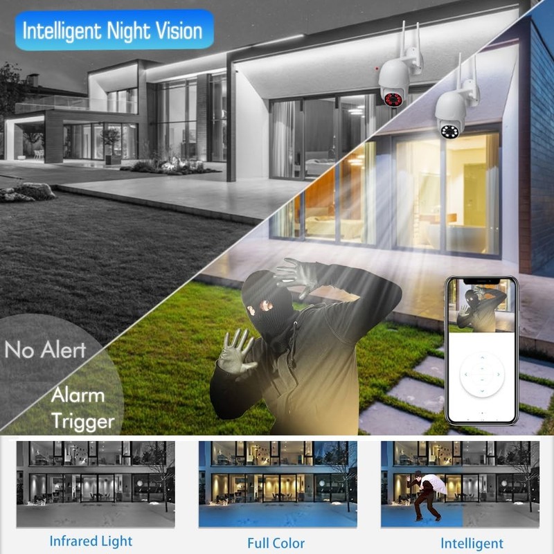 1080P HD Wireless Security PTZ IP Camera, 2GHz 5GHz Dual WiFi P2P Pan/Tilt Mo... gallery