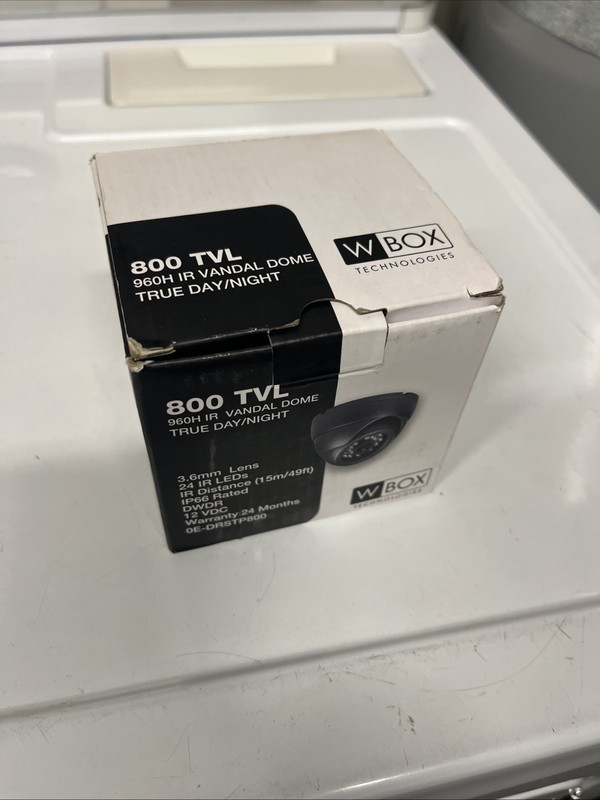 WBox Technologies 800 TVL 960H IR Vandal Dome True Day/Night