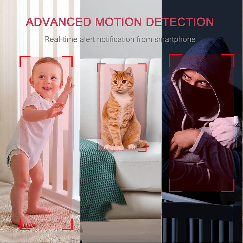 Security Cameras 4Pcs, Home Security Camera Indoor 1080P, Wi-Fi Cameras Wired fo gallery