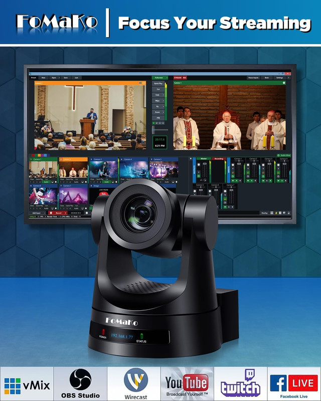 30X Optical Zoom PTZ Camera HDMI HDMI PTZ Camera, for News Anchor Studio and The gallery