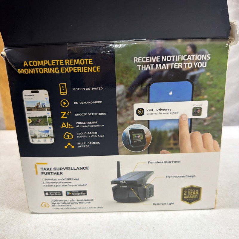 VOSKER VKX Solar Powered 4G-Outdoor Cellular Security Camera: Requires plan* gallery