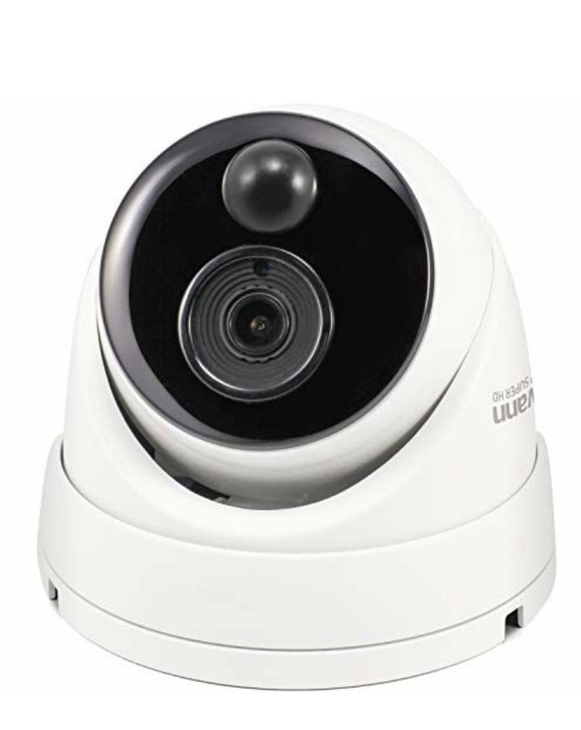 Swann Add-On NVR Flashing Light Dome Security Camera with Sensor Spotlight 4K
