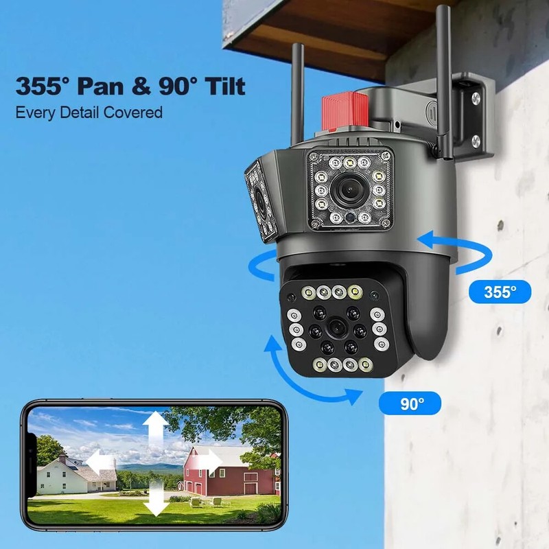 Camaras De Seguridad Wifi Exterior 4K HD Inalambrica Con Vision Nocturna Video gallery