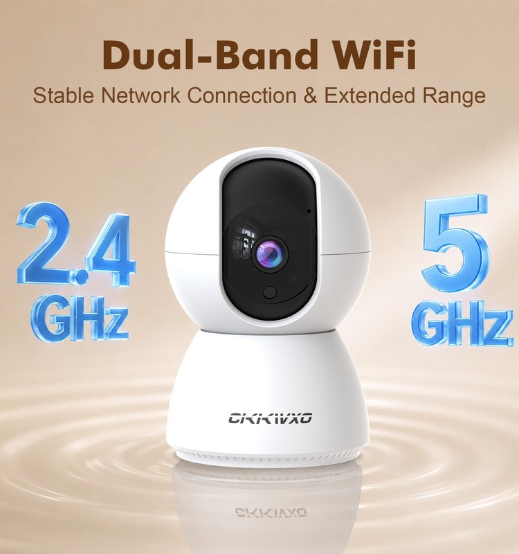 2K Wi-Fi Indoor Security Camera, 2.4/5GHz Wi-Fi Pet Cam, 3MP Camera for Baby ... gallery
