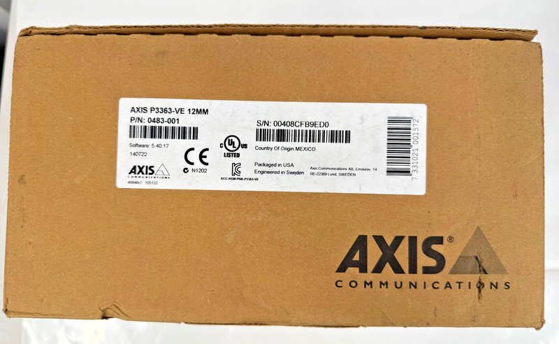 Axis P3363-VE 12MM Camera 0483-001