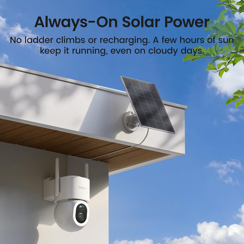 Solarcam D1 Max 4-Cam Kit, 4K Solar Security Cameras Wireless Outdoor, 360° PTZ gallery