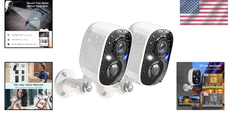 2K Color Night Vision Wireless Security Cameras 2-Pack gallery