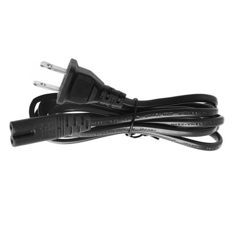 2 Pack - 6ft Two Prong AC Power Cord Cable NEMA 1-15P C7 for Laptop PS3 PS4 DVR gallery