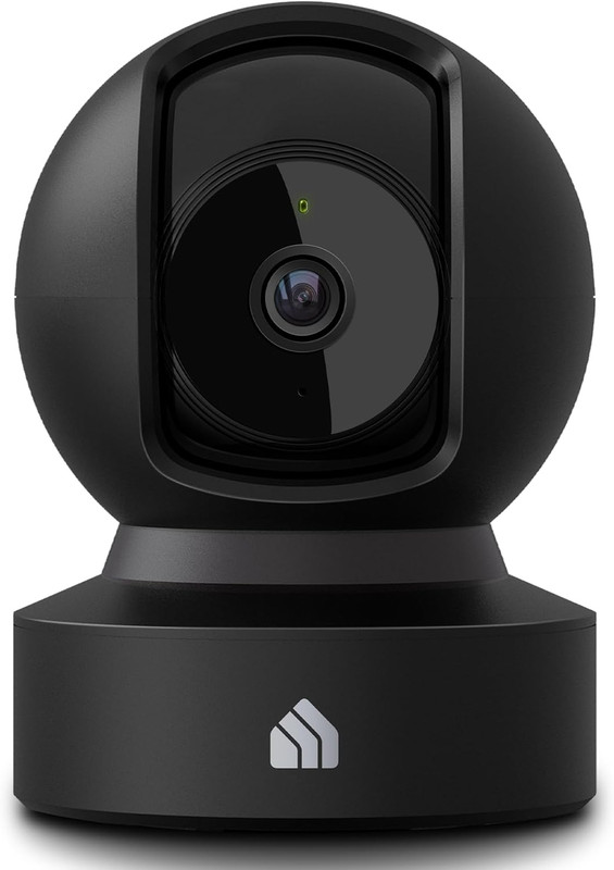 Indoor Pan-Tilt Home Security Camera, 1080P HD Dog Camera W/Night Vision, Motion