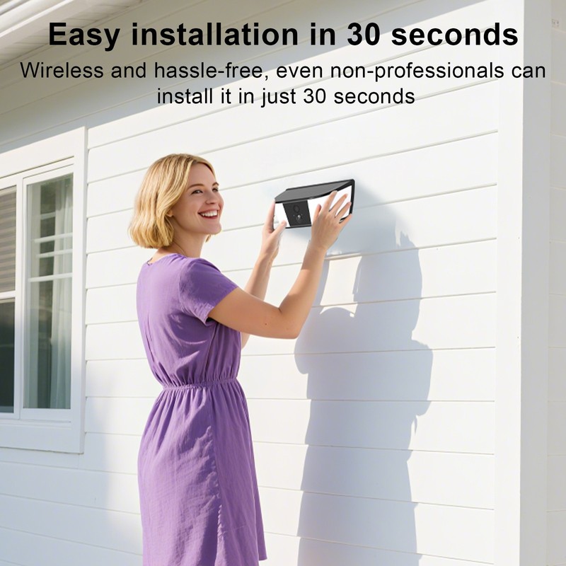 ARCCTV 4MP Solar Security Camera Outdoor Wireless WIFI Battery Camera Wall Light gallery