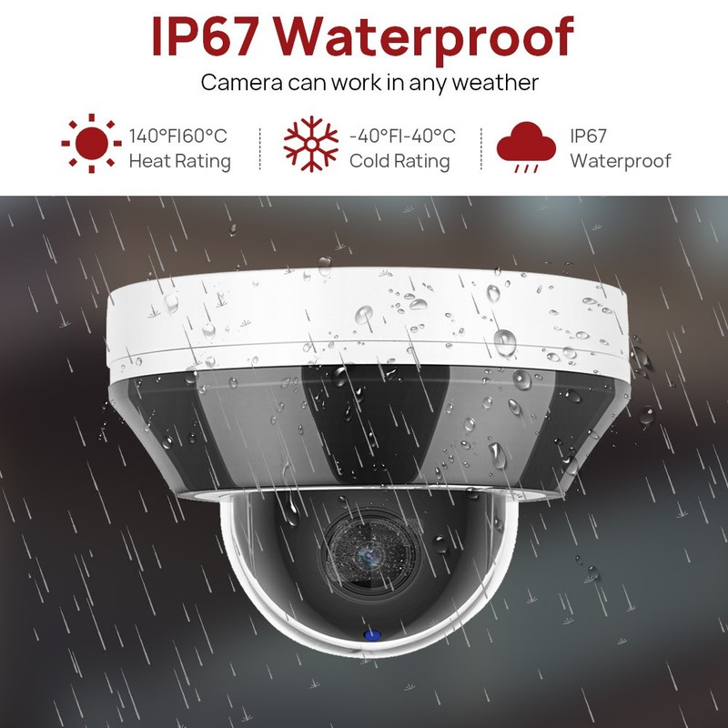1-30pcs Vikylin 6MP 3X Zoom PTZ Dome Security Camera IR POE Mic Outdoor CCTV Lot gallery