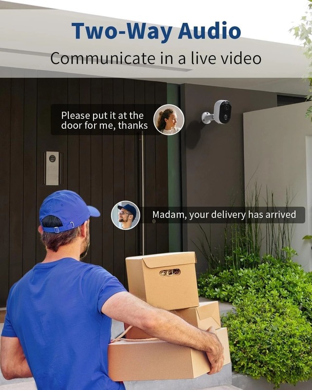 Wireless Outdoor Security Camera - 2k Night Vision, AI Motion Detection & Siren gallery