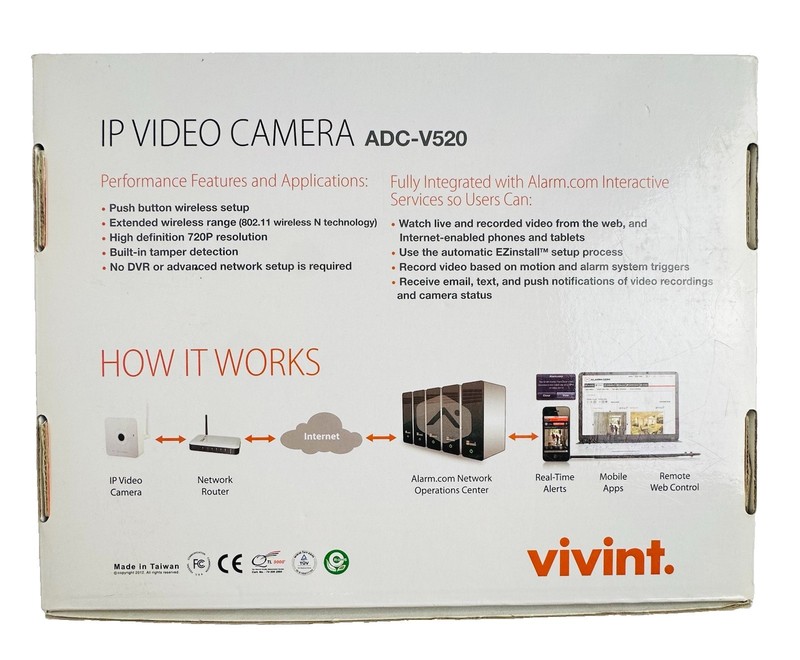 Vivint Wireless IP Video Camera, Model ( ADC-V520 ) Open Box, No Instruction gallery