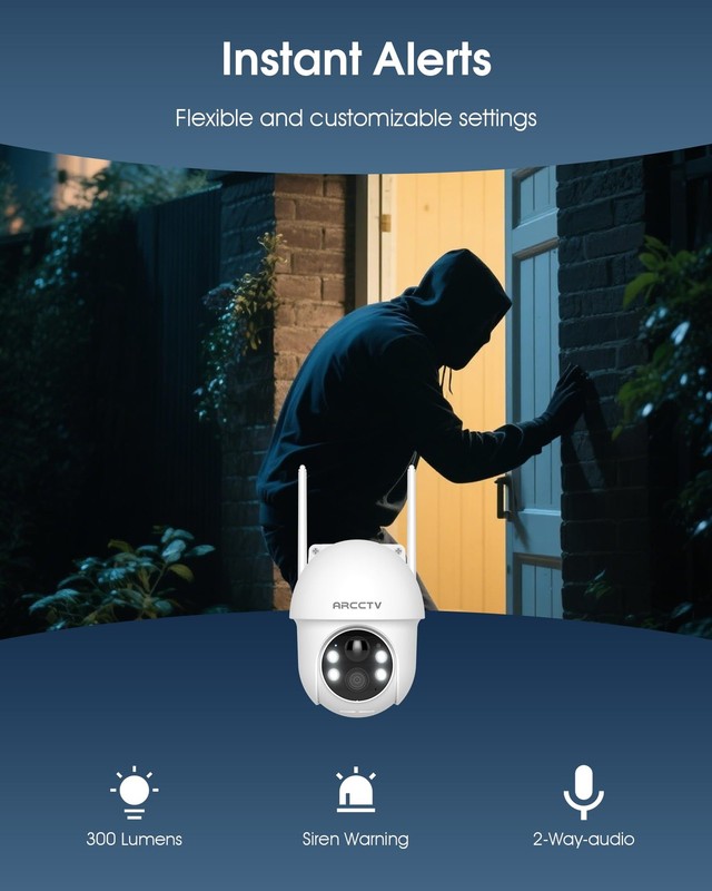 Solar Security Cameras Wireless Outdoor, 4MP 360° View Battery Powered Outdoo... gallery