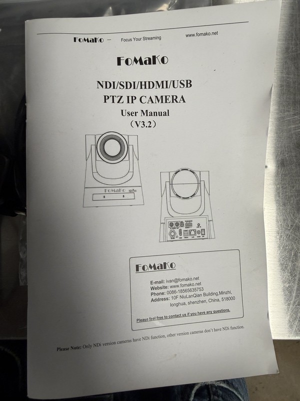 FoMaKo PTZ Streaming 2 Camera System And Controller w/extras NDI/SDI/HDMI/USB gallery