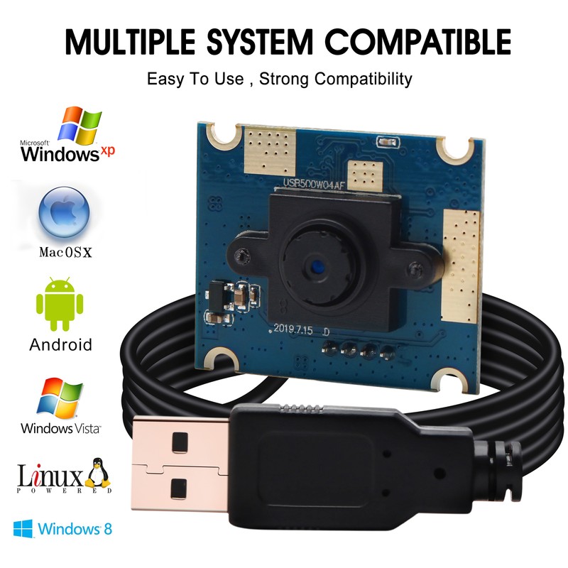 Webcamera 5megapixel USB Camera Module HD OV5640 ELP Webcam 60 degree fixed lens gallery