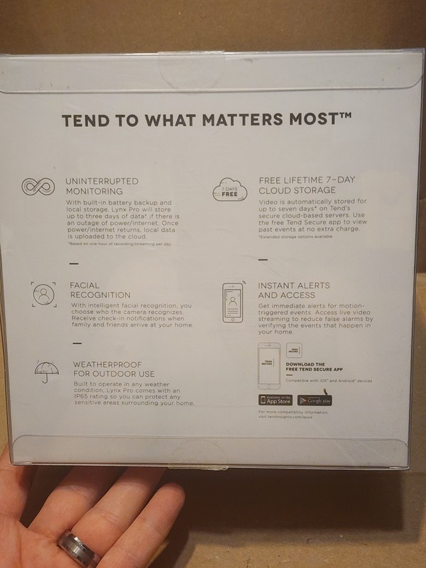 TEND LYNX PRO Smart Home Security Camera Weatherproof 1080p Facial Recognition gallery