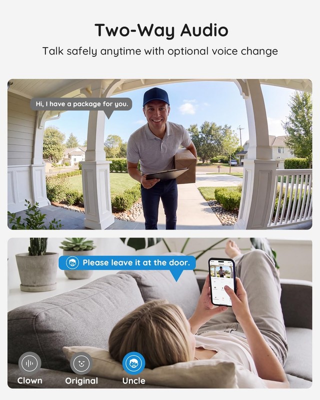 Video Doorbell Camera Wireless – No Subscription Required, 2K HD, 166° Wide V... gallery