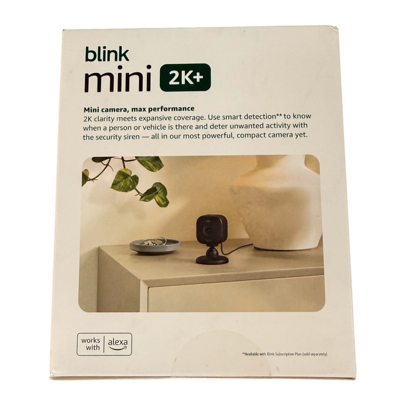 2 PACK Blink Mini 2K+ Plug in Home & Pet Indoor Security Camera Newest Model BLK gallery