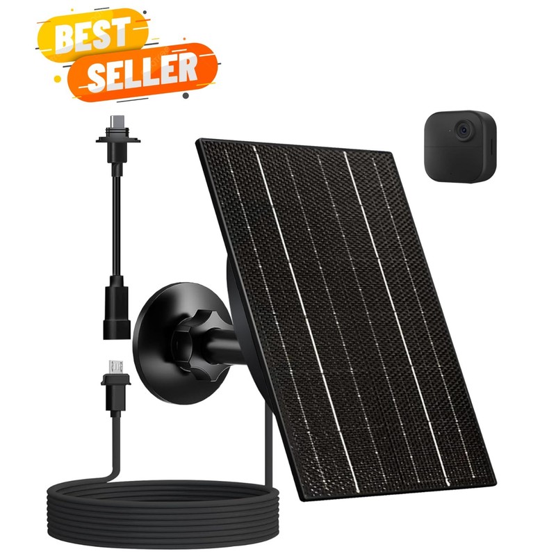 Portable 4W Solar Charger with Adjustable Mount for Blink Outdoor Camera Systems
