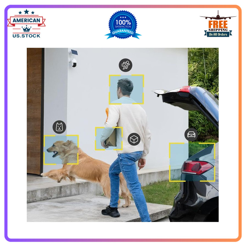 ieGeek Solar Outdoor Camera Wireless 2K PTZ Color Night Vision Home Security gallery