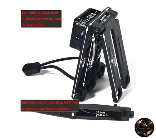 HYS Belt-Mounted Radio Holder Transceiver Bracket Easy Attachment/Detachment for gallery