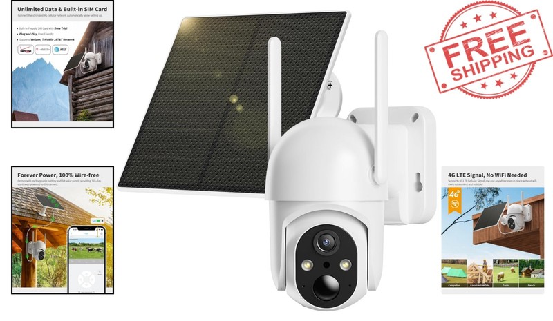 Wireless 4G LTE Cellular Camera - 2K Video, Color Night Vision & Remote Access gallery