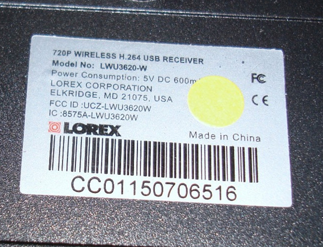 Open Box - Lorex LWU3720-W 4 Channel 1080P Wireless USB Receiver Transmitter gallery