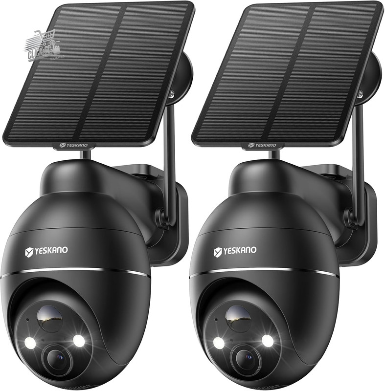 Outdoor Wi-Fi Solar Camera 2K Wireless 360 PTZ IP66 Battery Night gallery