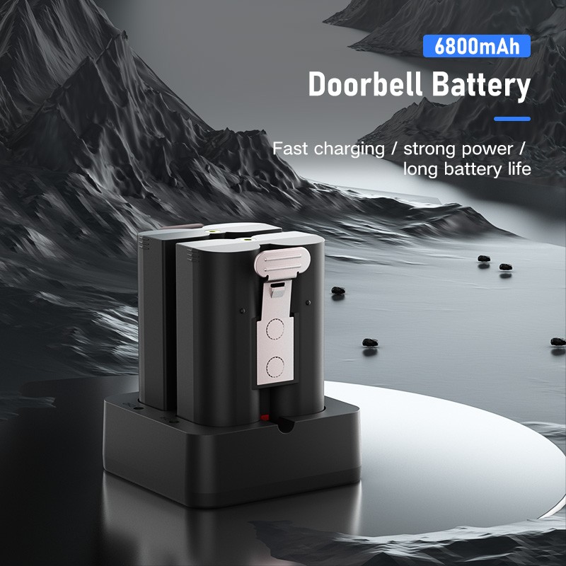 2PCS Replacement Lithium Battery with Charger for Ring Doorbell Spotlight Camera gallery