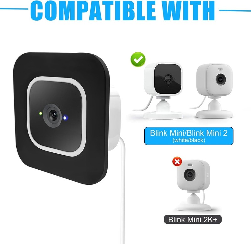 Blink Mini 2/1 Indoor Camera Window Mount Holder 2-Pack Glass Wall Black gallery