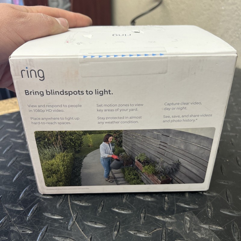 Ring Spotlight Security Camera Battery 2 Two Pack LEDs & Siren *NEWEST MODEL* gallery