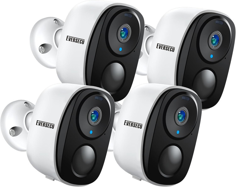 2K 3MP Outdoor Wireless Security Camera Support Pairing via Bluetooth, Rechargea gallery