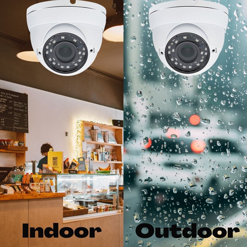 4 Pcs. 1080p AHD TVI CVI Night Vision Manual Zoom Indoor Outdoor Security Camera gallery