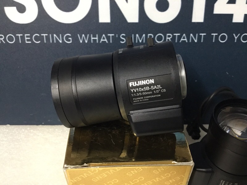 FUJINON YV10x5B-SA2L Varifocal Lens W/5-50mm 1/3” CS 1:1.3 4 CCTV Camera TESTED!
