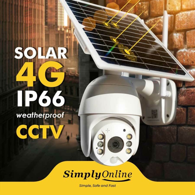 4G Solar Powered (3MP) Security Camera – Metal Casing – 2Way Audio 1Y Warranty