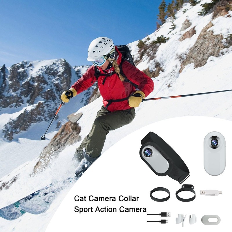 With Video Records Cat Camera Collar No WiFi Needed Pet Sport Action Camera gallery
